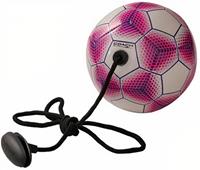 Piri Sport voetbal iCoach Mini 3.0 polyurethaan roze/wit