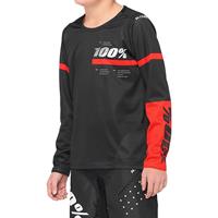 100% R-Core Youth Jersey  - Schwarz/Rot