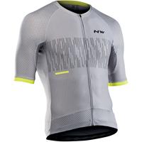 Northwave Storm Air Short Sleeve Jersey ightGrey-FluroYellow