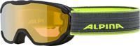 Alpina Pheos Junior Mirror Skibrille Farbe: 833 black/neon, Scheibe: MIRROR gold S2))