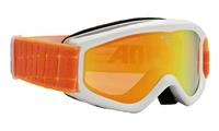 Alpina Carat D Multimirror Kinderskibrille Farbe: 811 weiß/orange, Scheibe: MULTIMIRROR, orange)