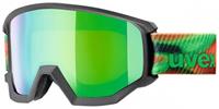 Uvex Athletic FM Brillenträger Skibrille Farbe: 5030 anthracite mat, mirror green/lasergold lite S3))
