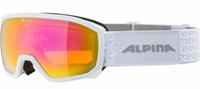Alpina Scarabeo Junior Brillentäger Skibrille HM Farbe: 812 white, Scheibe: MIRROR pink S2))