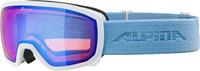 Alpina Scarabeo Junior Brillentäger Skibrille HM Farbe: 813 white/skyblue, Scheibe: MIRROR blue S2))