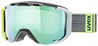 Uvex Snowstrike Litemirror Skibrille Farbe: 2526 black/grey mat, mirror green/clear)