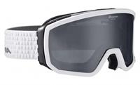 Alpina Scarabeo Brillenträger Skibrille Hybrid Mirror Farbe: 811 white, Scheibe: HYBRIDMIRROR silver)