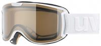 Uvex Skyper Polavision Skibrille Farbe: 1021 white mat, polavisison brown/clear S2))