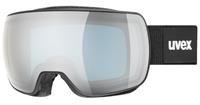Uvex Compact Fullmirror Skibrille Farbe: 2230 black mat, mirror silver/blue S2))