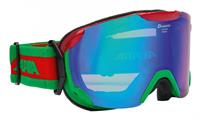 Alpina Pheos Small HM Skibrille Farbe: 854 red/green, Scheibe: MIRROR grün)