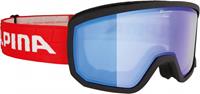 Alpina Scarabeo Brillenträger Skibrille Hybrid Mirror Farbe: 892 black matt, Scheibe: HYBRIDMIRROR blue)