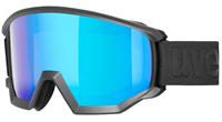 Uvex Athletic CV Skibrille Brillenträger Farbe: 2030 black mat, mirror blue/colorvision green S3))