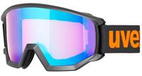 Uvex Athletic CV Skibrille Brillenträger Farbe: 2230 black mat, mirror blue/colorvision orange S2))