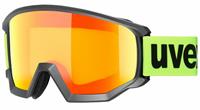 Uvex Athletic CV Skibrille Brillenträger Farbe: 3030 black mat, mirror orange/colorvision yellow S1))
