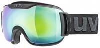 Uvex Skibrille Downhill 2000 small Full Mirror Farbe: 2026 black mat, mirror green/clear)