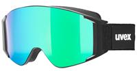 Uvex g.gl 3000 Take Off Skibrille Brillenträger Farbe: 2230 black mat, mirror green/clear/clear S0/S2))