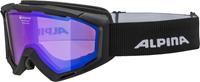 Alpina Panoma QM Brillenträger Skibrille Farbe: 832 schwarz matt, Scheibe: QUATTROFLEX-Spiegel blau S2))