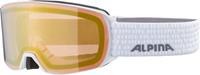 Alpina Nakiska QuattroVarioflex Mirror Skibille Farbe: 811 white, Scheibe: QUATTROVARIOFLEX MIRROR, gold S2-S3))
