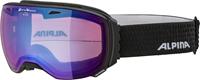 Alpina Big Horn Rahmenlose Skibrille Farbe: 735 schwarz matt, Scheibe: QUATTRO-VARIOFLEX MIRROR blau S2))