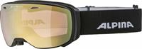 Alpina Estetica QVMM Skibrille Farbe: 732 black matt, Scheibe: QUATTROVARIOFLEX MIRROR lightgold S2-S3))