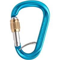 AustriAlpin HMS Rondo Alu Selfie Schraub-Karabiner (Blau)