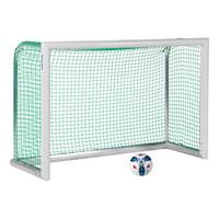 Sport-Thieme Alu-Mini-Trainingstor "Professional Kompakt", Weiß-Pulverbeschichtet, Inkl. Netz, grün (MW 4,5 cm), 1,80x1,20 m