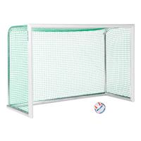 Sport-Thieme Alu-Mini-Trainingstor "Professional Kompakt", Weiß-Pulverbeschichtet, Inkl. Netz, grün (MW 4,5 cm), 2,40x1,60 m