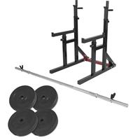 Gorilla Sports Multi Squat Rack met 40 kg Set (30 mm)