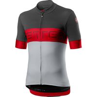 Castelli Prologo VI fietsshirt korte mouw zwart/rood/grijs heren