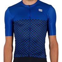Sportful Checkmate Cycling Jersey SS21 - Blue Ceramic
