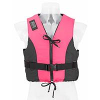Besto Dinghy Zipper 50N zwemvest, roze/zwart, maat XS, 30-40 kg