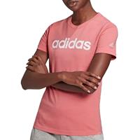 adidas Essentials Linear Tee Women rosa/weiss Größe XS