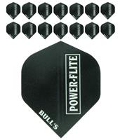 Bull's Powerflite Solid 5-pack zwart/wit flights
