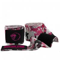 Super Pro bandages Combat Gear katoen roze/wit/zwart 250cm