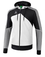 erima Premium One 2.0 Trainingsjacke mit Kapuze Kinder white/black/white