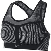 Nike FE/NOM Flyknit Niet-gewatteerde sport-bh met complete ondersteuning - Zwart