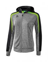 erima Liga Line 2.0 Trainingsjacke mit Kapuze Damen grey melange/black/green
