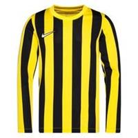 Nike Voetbalshirt Dri-FIT Striped Division IV - Geel/Zwart/Wit Lange Mouwen Kinderen