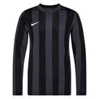 Nike Voetbalshirt Dri-FIT Striped Division IV - Grijs/Zwart/Wit Lange Mouwen Kinderen