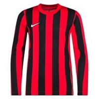 Nike Voetbalshirt Dri-FIT Striped Division IV - Rood/Zwart/Wit Lange Mouwen Kinderen