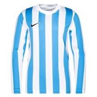 Nike Voetbalshirt Dri-FIT Striped Division IV - Wit/Blauw/Zwart Lange Mouwen Kinderen