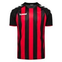 Hummel Voetbalshirt Core Striped - Zwart/Rood Kinderen