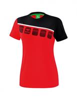 erima 5-C T-Shirt Damen red/black/white
