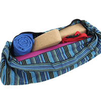 Spiru Yogamat Tas Katoen Blauw Gestreept