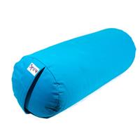 Spiru Yoga Bolster Turquoise Rond Katoen - Effen - 59 x 21,5 cm