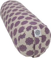 Spiru Yoga Bolster Paars Rond Katoen - Mandala Print - 60 x 20 cm