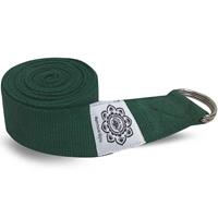 Spiru Katoenen Yoga Riem Groen met D-Ring - 270 cm
