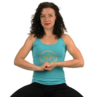 Yoga top 'Ohm' Turquoise - S 