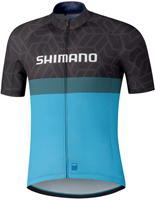 Shimano Team fietsshirt korte mouwen zwart met blauw heren, M