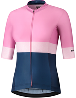 Fietsshirt - Shimano Wielershirt Yuri - S - Dames - Roze / Blauw