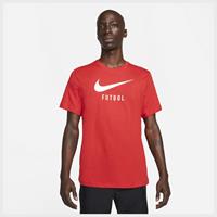 Nike T-shirt Swoosh Futbol - Rood/Wit